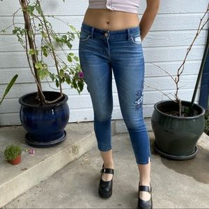 White House Black Market dark wash denim skinny jeans
